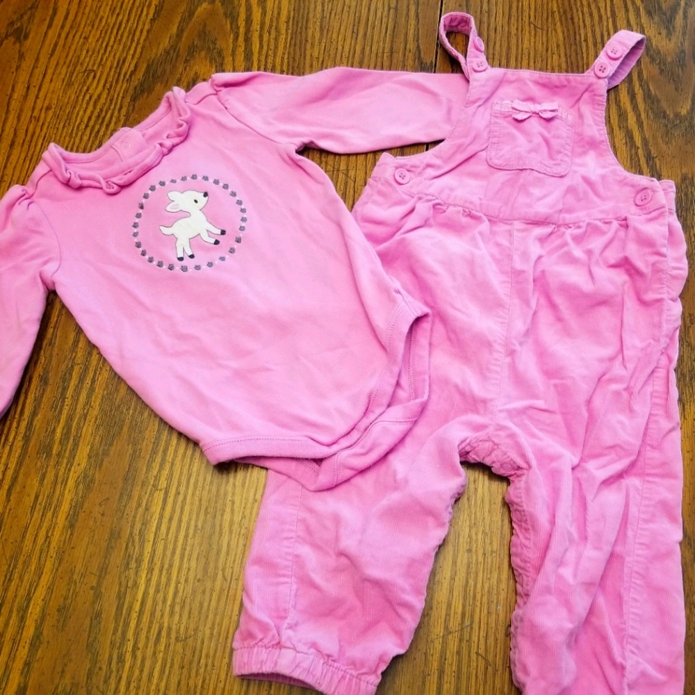 Gymboree Overall and Onesie Set 12-18M